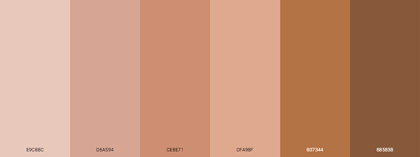 جدول درجات لون البشرة بالعربي